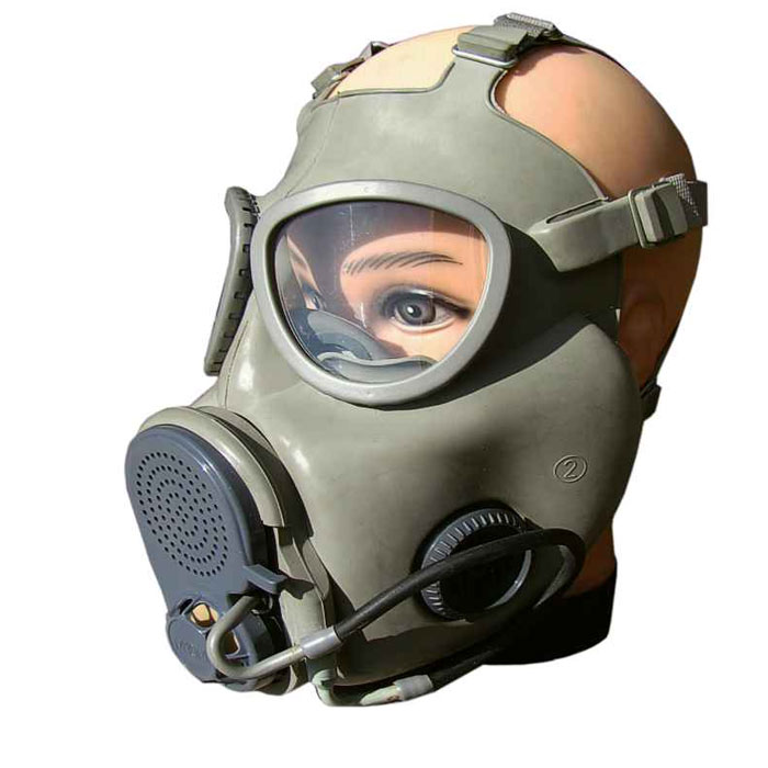 Plynová maska M10 + pláštěnka JP75 + filtry
