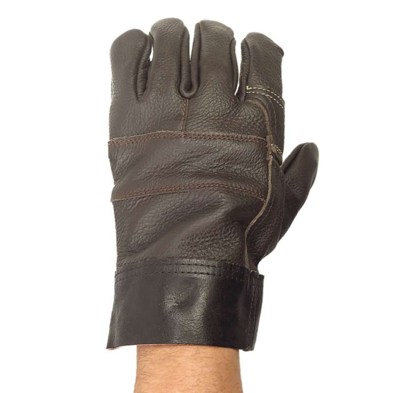 Pracovní rukavice kožené tmavé