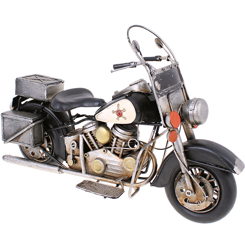 Kovový model motorky 36cm černá