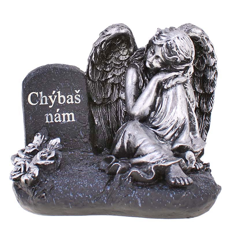Dekorace na hrob s andělem 11cm