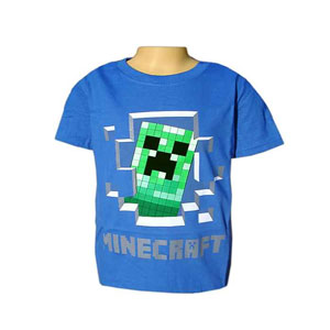 Tričko dětské Minecraft modré