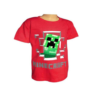 Tričko dětské Minecraft červené