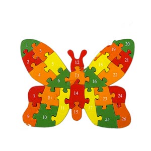 Puzzle dřevěné Motýl