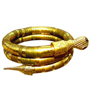 Náramek zlatý had