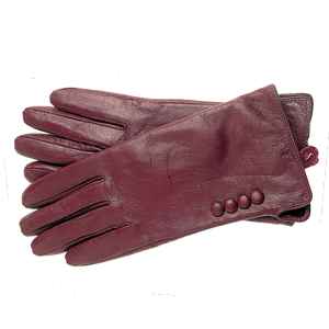 dámské rukavice kožené bordó