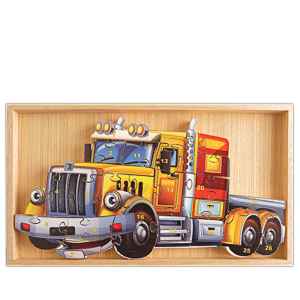 Dřevěné puzzle Kamión