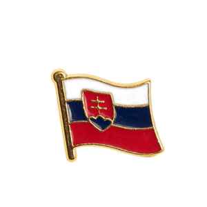 Odznak Slovenská vlajka zlatá cca 1,8cm x 1,5cm