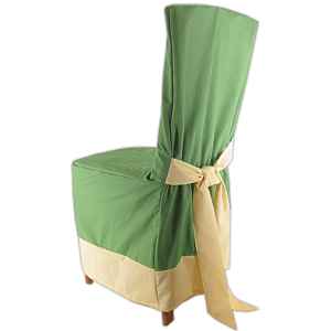 Návlek na židli zelený s lemem