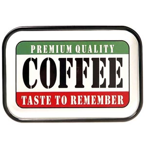 Plechová retro tabule tácek Coffee Premium Quality
