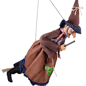 Velká striga na koštěti 110cm