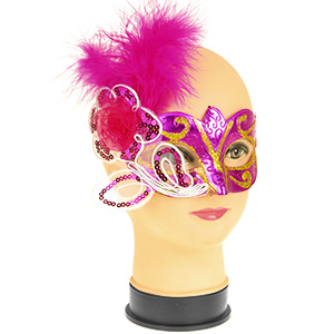 Škraboška růžová Karnevalová maska