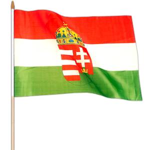 Maďarská vlajka s erbem 40x30cm