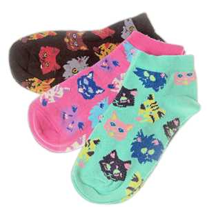 Veselé ponožky Kočky dámské 3páry