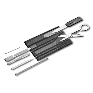 Victorinox Card Quattro transparent černá 0.7233.T3
