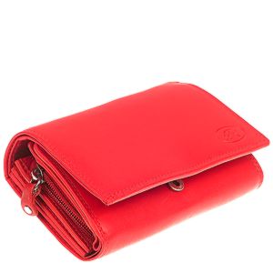 Dámská kožená peněženka červená