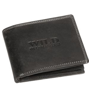 Kožená peněženka WILD černá 984