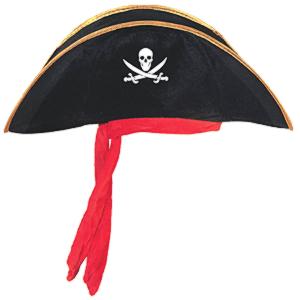 Pirátský klobouk černý