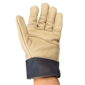 Pracovní rukavice kožené bledé
