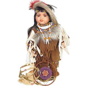 Porcelánová panenka indiánka Nina