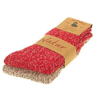 Dámské vlněné ponožky Alpaca 2 páry červené