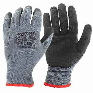Pogumované pracovní rukavice pletené Latex