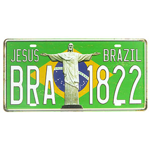 Retro cedule SPZ Brazil 30x15cm