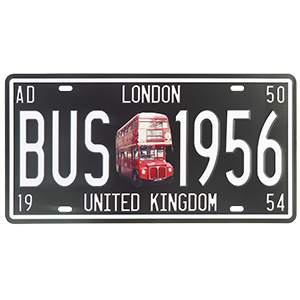 Retro tabule London Bus 30x15cm
