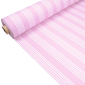 Látka bavlněná růžová bílé pásy šířka 280cm 1,4mx2 Bavlna