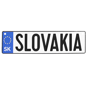 SPZ Slovakia 26x7cm