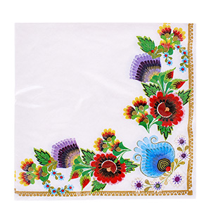 Ubrousky Český folklór 20ks 33x33cm