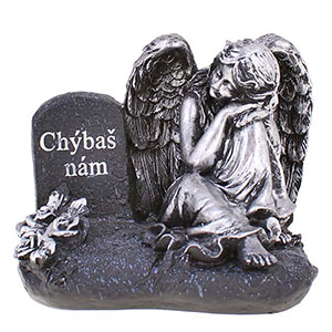 Dekorace na hrob s andělem 11cm