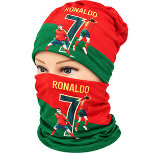 Dětská fotbalová čepice s nákrčníkem Ronaldo